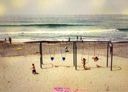 Playing on the Winter Strand