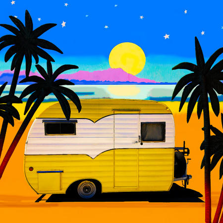 Camper in the Moonlight 2